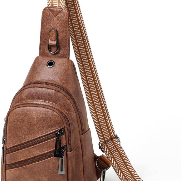 Sling Bag for Women Crossbody Purse Leather Crossbody Bag Fanny Pack Chest Pack - Picture 9 of 9